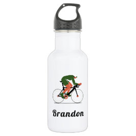 Botella De Agua Nombre personalizado del ciclista de Ilustracion c