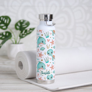 Botella De Agua Nombre personalizado del patrón de Guay de animale