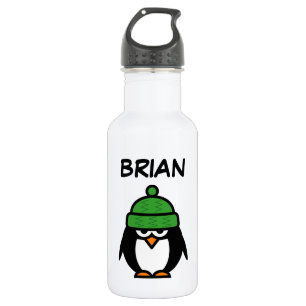 Botella De Agua Nombre personalizado del personalizado de pingüino