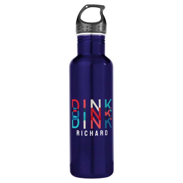 Botella De Agua Nombre Personalizado Dink Equipo de Juego de Pickl (Anverso)