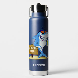 Botella De Agua Nombre personalizado divertido de tiburones