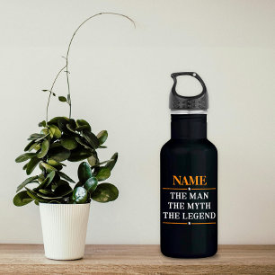 Botella De Agua Nombre Personalizado El Hombre El Mito La Leyenda