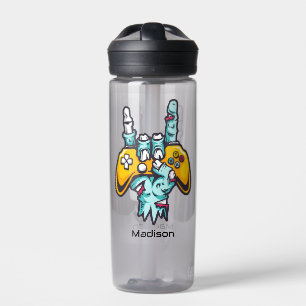 Botella De Agua Nombre personalizado Gamer Zombie