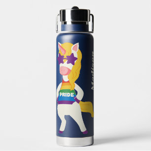 Botella De Agua Nombre personalizado Gay Unicorn
