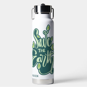 Botella De Agua Nombre personalizado Guardar la Tierra