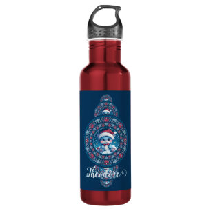 Botella De Agua Nombre personalizado Holiday Kawaii Oso Ornamental
