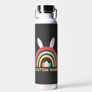 Botella De Agua Nombre personalizado Huevo Arcoíris Oreja de Conej