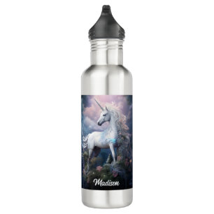 Botella De Agua Nombre personalizado lindo unicornio