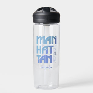 Botella De Agua Nombre personalizado Manhattan Nueva York