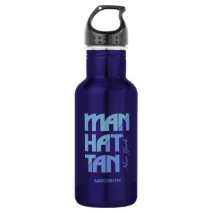 Botella De Agua Nombre personalizado Manhattan Nueva York