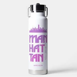 Botella De Agua Nombre personalizado Manhattan Nueva York