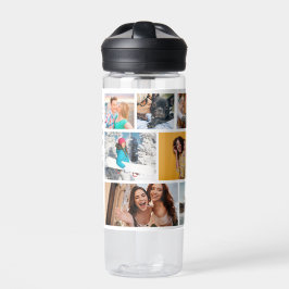 Botella De Agua Nombre personalizado moderno de varios Collages de