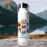 Botella De Agua Nombre personalizado moderno de varios Collages de<br><div class="desc">La botella de agua aislada de nombre moderno multiCollage de fotos incluye un collage de fotos de tus fotos favoritas en forma de hexágono. Personalizado con tu nombre en escritura negra moderna. Perfecto para cumpleaños, Navidades, Día de la Madre, Día del Padre, Abuelos, hermano, hermana, mejor amigo y más. FOTO...</div>