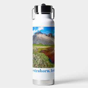 Botella De Agua Nombre personalizado Montañas Vestrahorn, Islandia