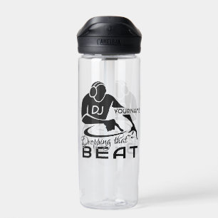 Botella De Agua Nombre personalizado Music DJ