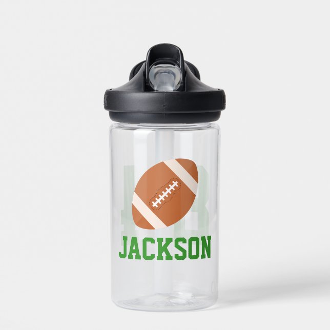 Botella De Agua Nombre personalizado Número de Jersey de Fútbol (Delante)