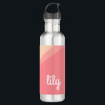 Botella De Agua Nombre personalizado Pastel Rainbow Personalizado<br><div class="desc">Este nombre personalizado,  una botella de agua color arcoiris pastel con vibrantes pasteles de naranja,  verde,  azul y rosa,  es el nombre que más le interese. Hace un maravilloso regalo de personalizado para damas de honor,  cumpleaños,  día de la madre,  graduación y más.</div>