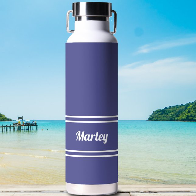 Botella De Agua Nombre personalizado sencillo moderno estilo Perwi (Subido por el creador)