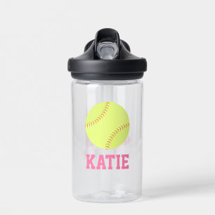 Botella De Agua Nombre personalizado Softball Jersey