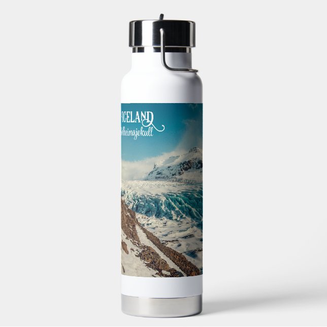 Botella De Agua Nombre personalizado Solheimajokull, Islandia (Izquierda)