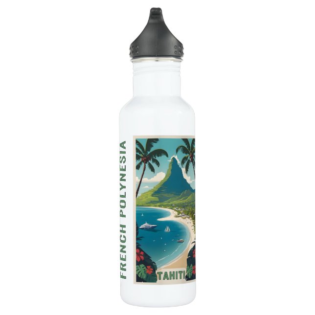 Botella De Agua Nombre personalizado Tahití (Derecha)