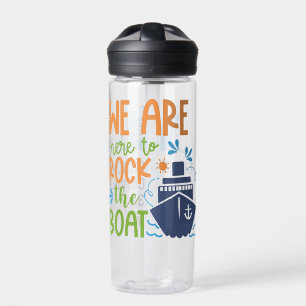 Botella De Agua Nombre personalizado, texto y crucero anual