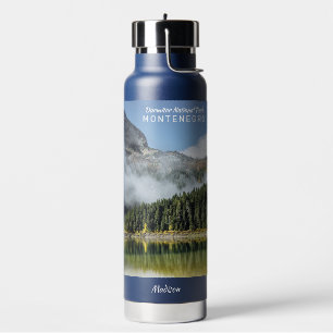 Botella De Agua Nombre personalizado y Montenegro de texto