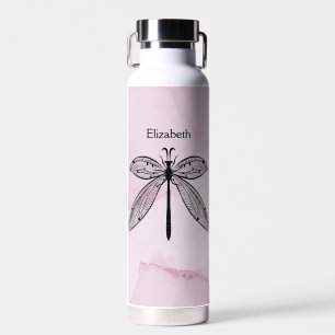Botella De Agua Nombre rosa de Guay Dragonfly Cottagecore
