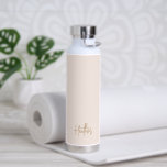 Botella De Agua Nombre simple elegante oro moderno Rubor rosa<br><div class="desc">Botella de agua rosa y dorada moderna y sencilla,  con un diseño minimalista y un guión elegante. Un diseño de moda que es genial para una muchacha.</div>
