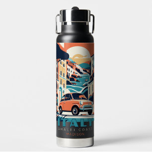 Botella De Agua Nombre y texto personalizados Italia