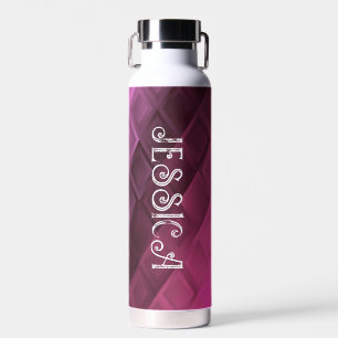 Botella De Agua Nombres personalizados formas rosadas