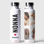 Botella De Agua Nonna | Nombre personalizado de la abuela italiana<br><div class="desc">Nonna | Nombre personalizado de la abuela italiana 4 Foto moderna</div>