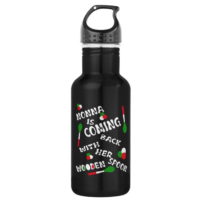 Botella De Agua Nonna Vuelve Con Su Cuchara De Madera (Anverso)