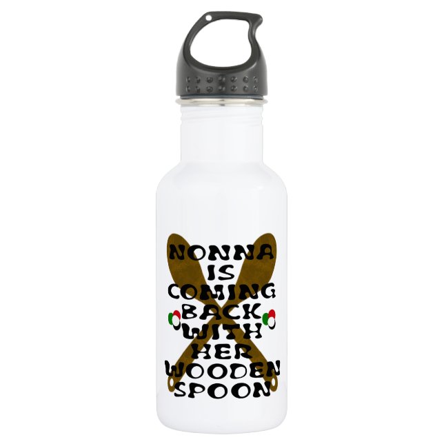 Botella De Agua Nonna Vuelve Con Su Cuchara De Madera (Anverso)