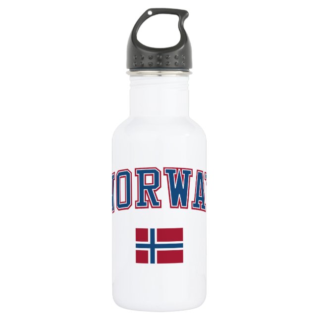 Botella De Agua Noruega + Bandera (Anverso)
