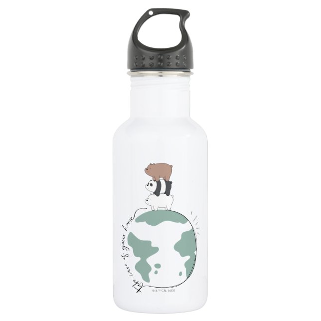 Botella De Agua Nosotros compartimos los osos - Cuida tu casa (Anverso)