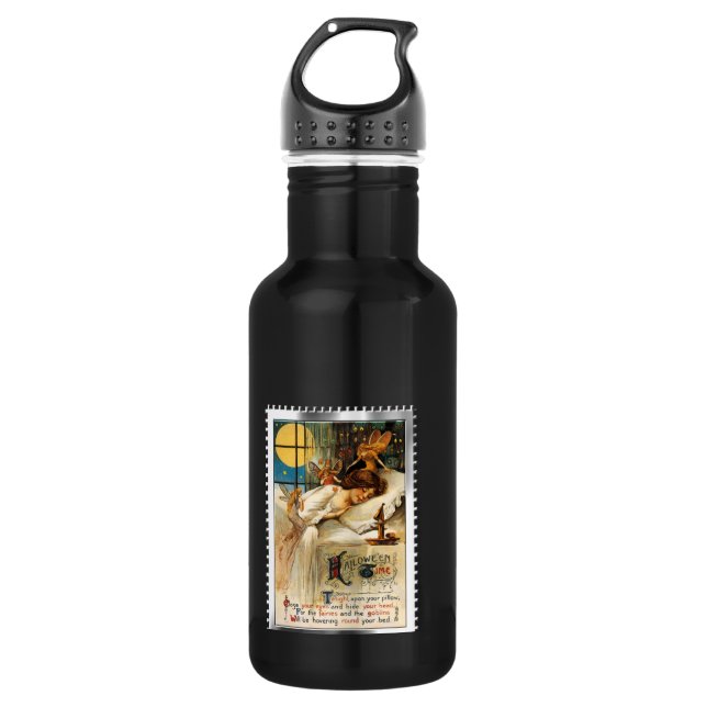 Botella De Agua Nostálgico Halloween Slumber Goblins y Fairies (Anverso)