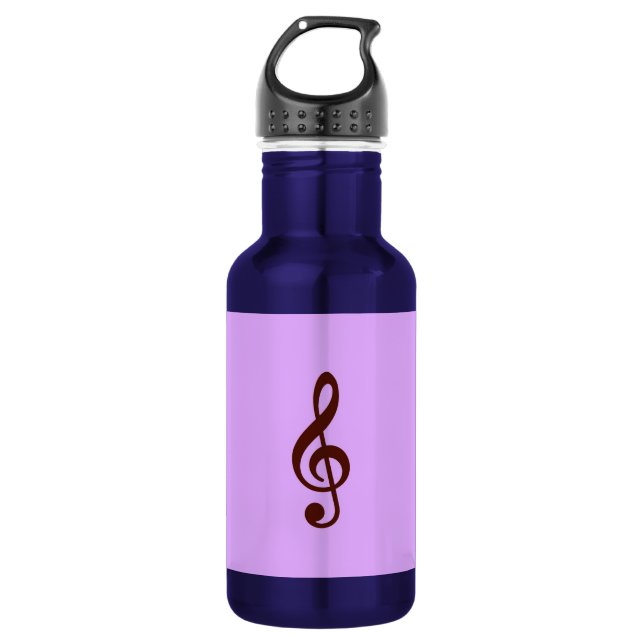 Botella De Agua Nota musical púrpura (Anverso)
