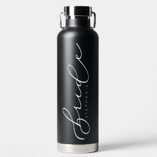 Botella De Agua Novia Personalizada Cute Script Fiesta Nupcial Agu