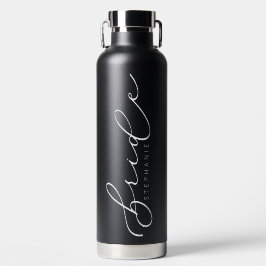 Botella De Agua Novia Personalizada Script Cute Fiesta Bridal Agua