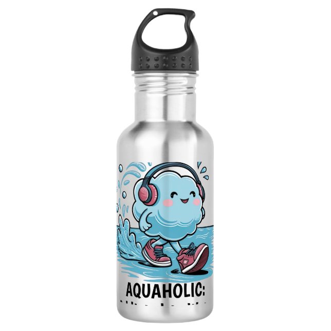 Botella De Agua Nube Personalizado divertida (Anverso)
