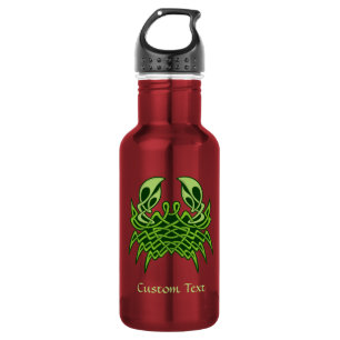 Botella De Agua Nudo Celta Cangrejo Verde
