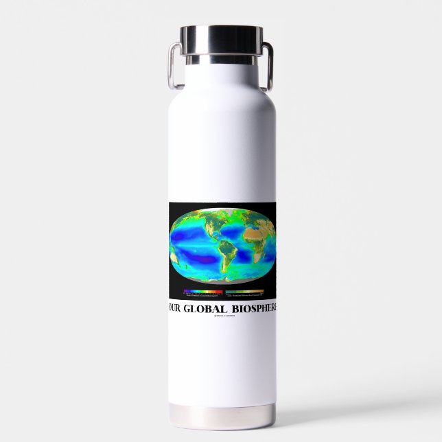 Botella De Agua Nuestro Mapa Global de Fotosíntesis de la Biosfera (Delantero)