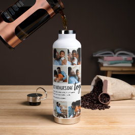 Botella De Agua ¡Nuestro primer Día del Padre Juntos! Collage de f