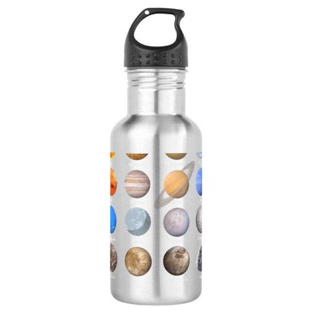 Botella De Agua Nuestro Sistema Solar, Educación Científica, Hombr (Anverso)
