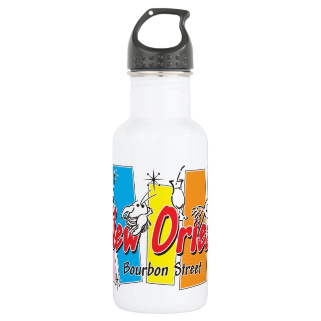 Botella De Agua Nueva Orleans Retro Look (Anverso)