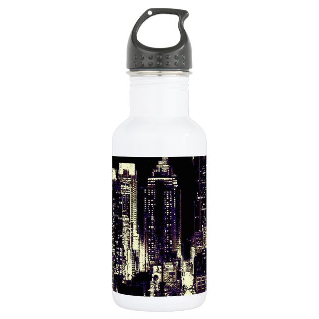 Botella De Agua Nueva York de noche (Anverso)