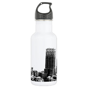 Botella De Agua Nueva York en blanco y negro