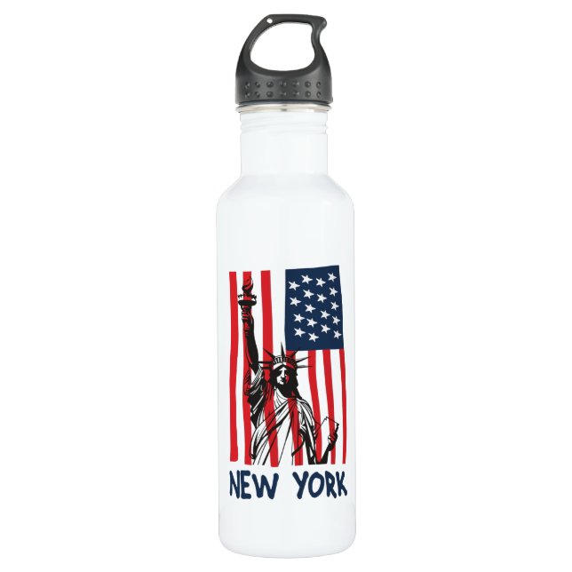 Botella De Agua Nueva York Estatua de la Libertad Estados Unidos B (Anverso)
