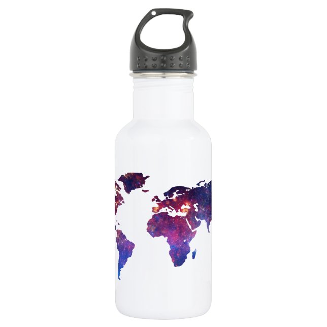 Botella De Agua Nuevo mapa del mundo valiente (Anverso)